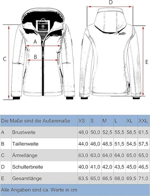 Marikoo Brombeere giacca transitoria da donna con cappuccio, taupe
