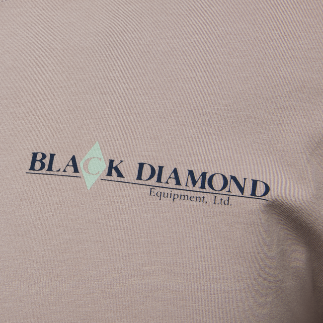 Black Diamond Heritage Wordmark t-shirt a maniche lunghe, malva pallido