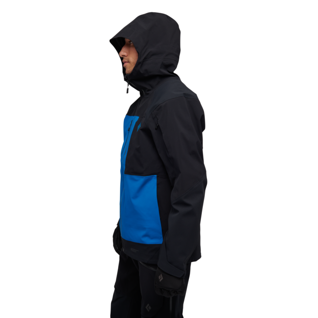 Black Diamond Recon Stretch Pro Shell da uomo giacca da sci, nero-kingfisher