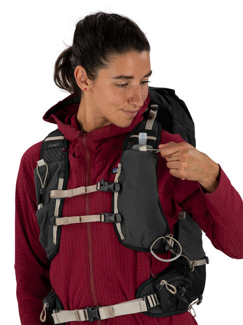 Osprey Tempest Velocity zaino da trekking 30, dark charcoal/chiru tan