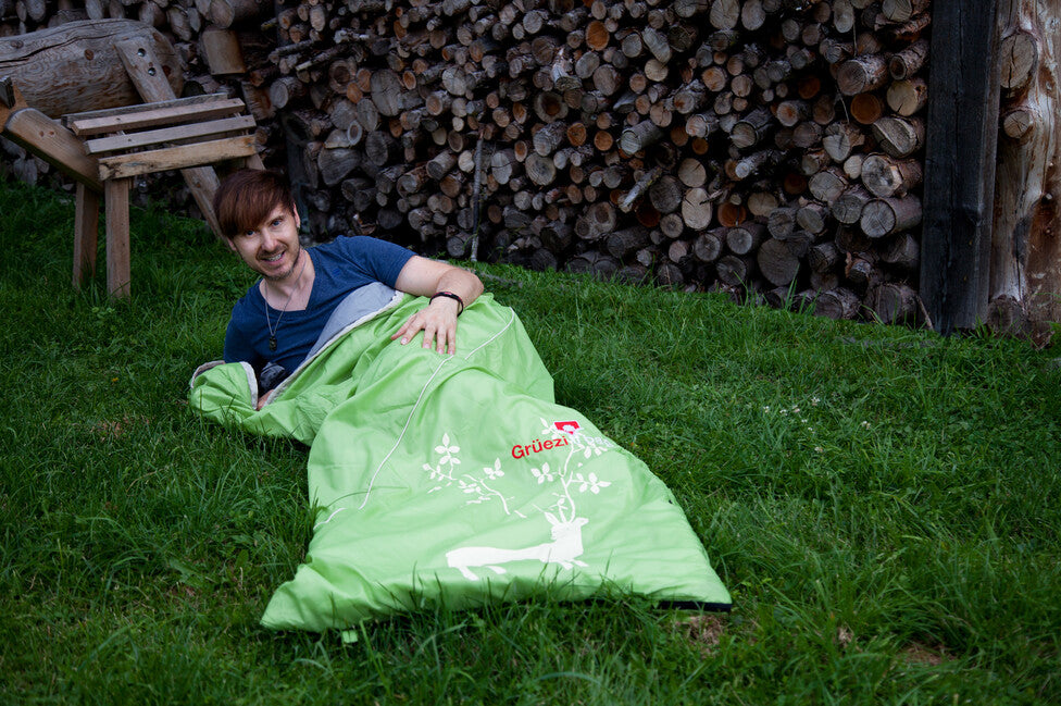 Grüezi-Bag Cloud Grüezi sacco a pelo con chiusura sul lato sinistro