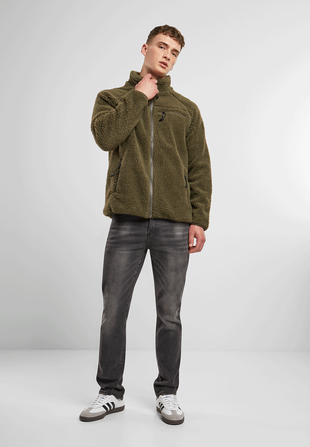 Brandit Teddyfleece flisová bunda, olivová