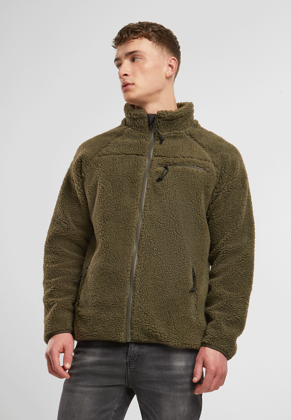 Brandit Teddyfleece flisová bunda, olivová