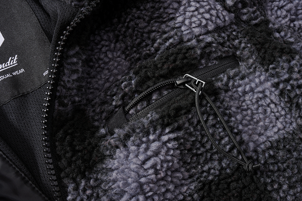 Brandit Teddyfleece bunda flísová, čierna/sivá
