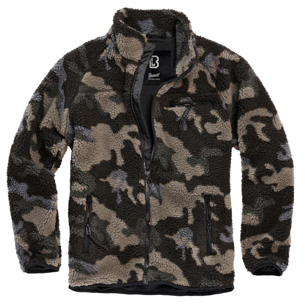 Brandit Teddyfleece flisová bunda, Darkcamo