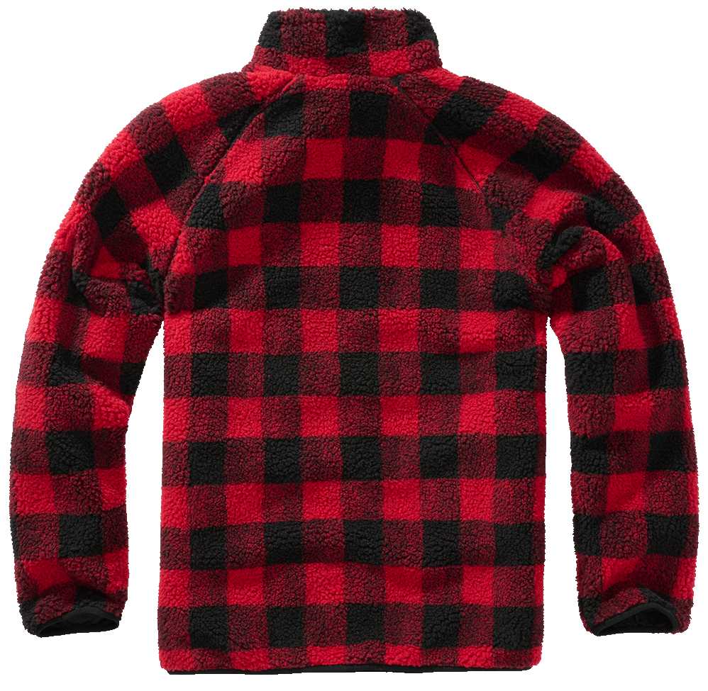 Brandit Teddyfleece Troyer bunda flísová, červená/čierna