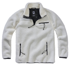 Brandit Teddyfleece Troyer giacca in pile, bianca