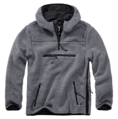 Brandit Teddyfleece Worker pullover in pile, antracite