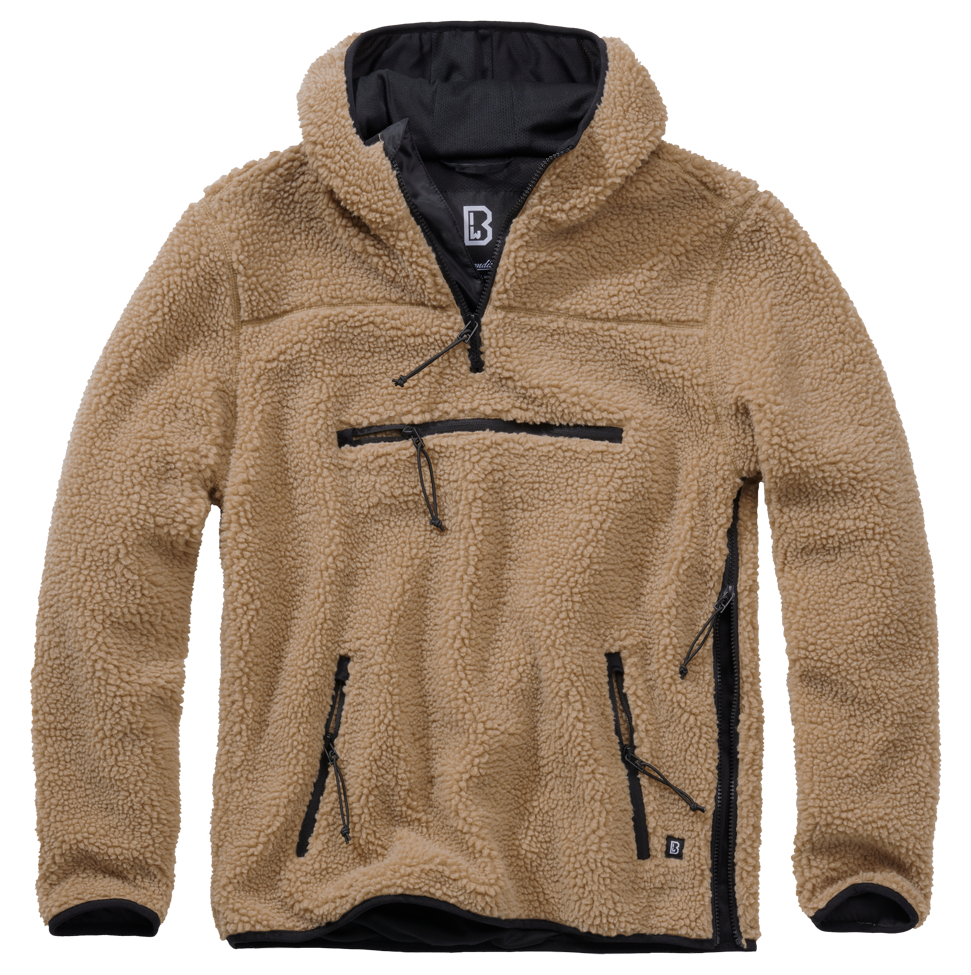 Brandit Worker pullover Teddyfleece, khaki