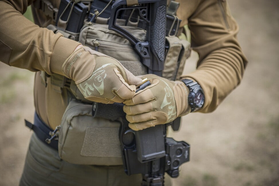 Helikon-Tex Range Tactical guanti, coyote / verdi adattivo