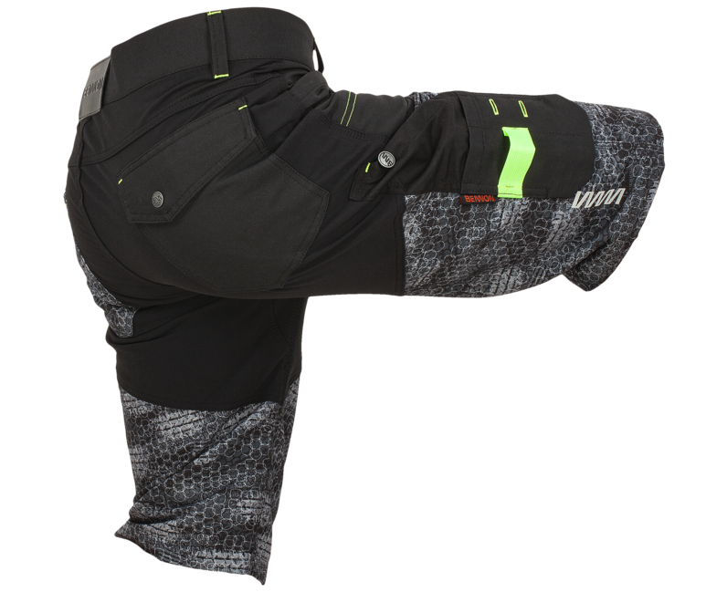 BENNON Predator pantaloncini da lavoro, nero/grigio