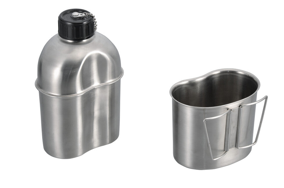 Origin Outdoors Stainless Steel Canteen 1.2 L with Cup 0.8 L