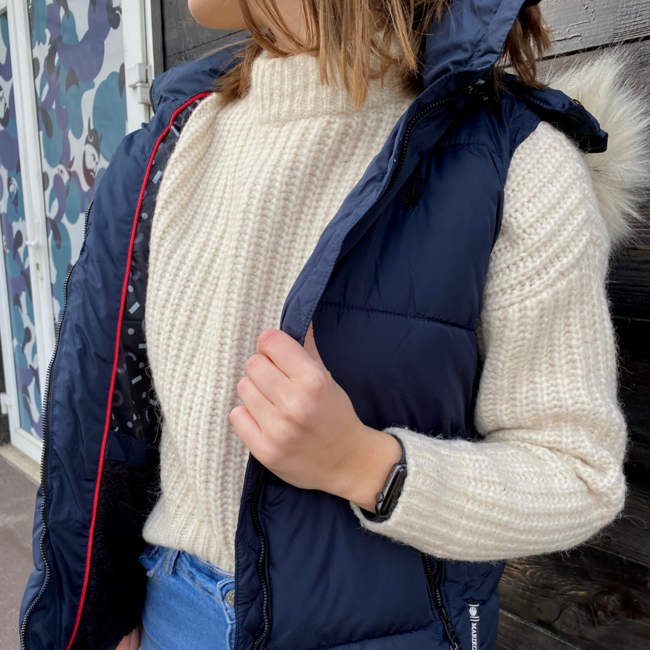 Marikoo Eisflockchen gilet da donna, navy