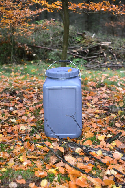 BasicNature Contenitore per liquidi a bocca larga 30 l quadrato, grigio
