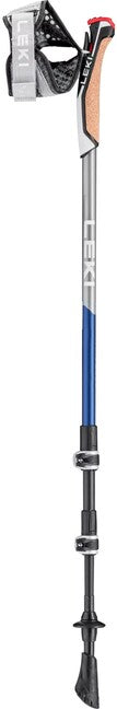 Leki Traveller Carbon bastoncini da nordic walking 90 - 130 cm, blu notte metallizzato scuro-bianco antracite chiaro