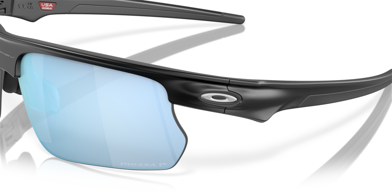 Oakley BISPHAERA Sunglasses, Matte Black Frame, Prizm Deep Water Polarized Lenses, 68