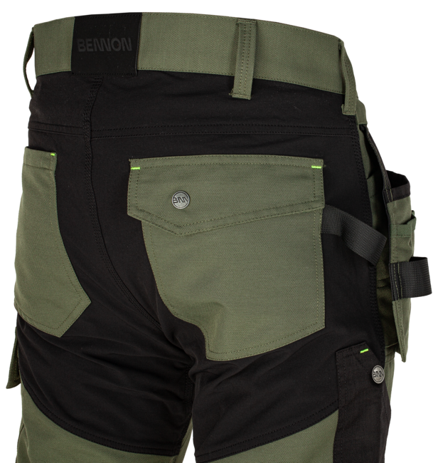 BENNON Erebos pantaloni da lavoro, verde/nero