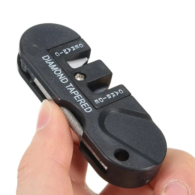 DRAGOWA Tactical Drydune 4in1 affilacoltelli multifunzione da tasca, nero