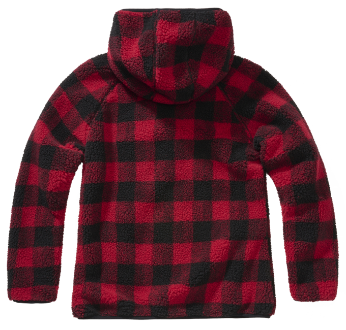 Brandit Teddy giacca in pile da donna, rosso/nero
