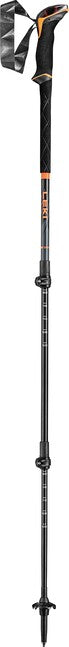 Leki Sherpa Lite bastoncini da trekking 100 - 135 cm, arancio neon-nero-blu denim