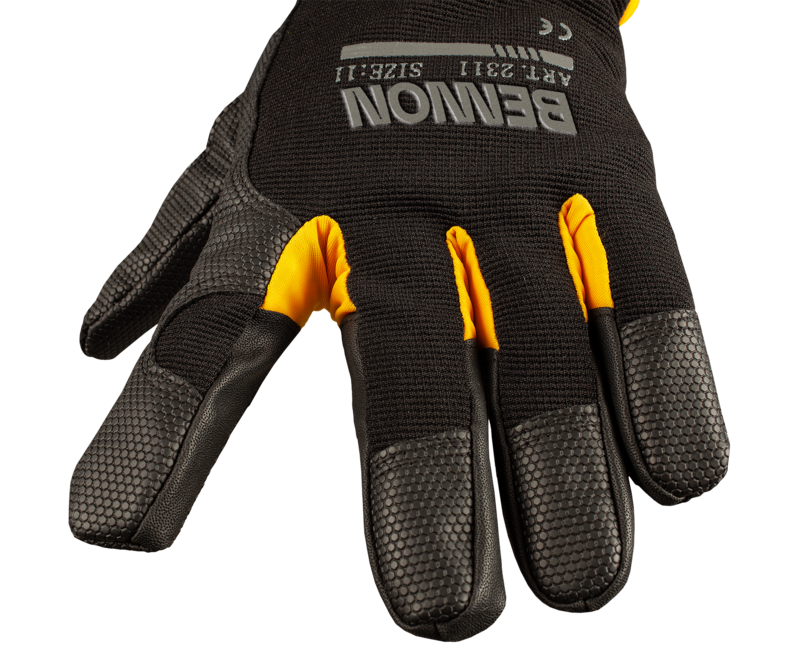 BENNON Kalytos WTR guanti da lavoro, nero/giallo