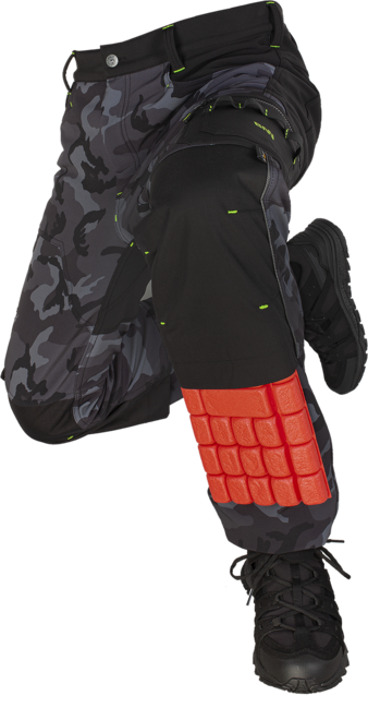 BENNON CAMOS pantaloni softshell, nero/grigio