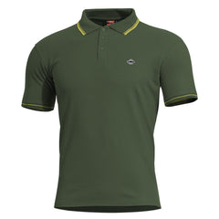 Pentagon Aniketos polo maglietta stripes, springbok verde