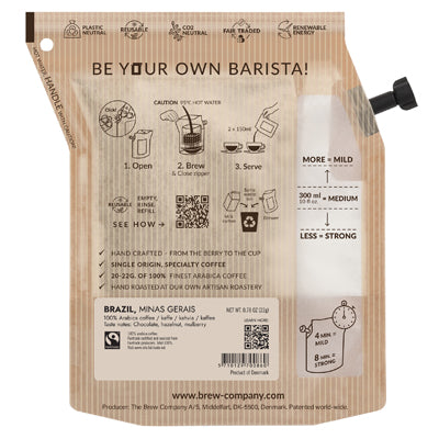 The Brew Company caffé solubile in bustine da 22 g brasile