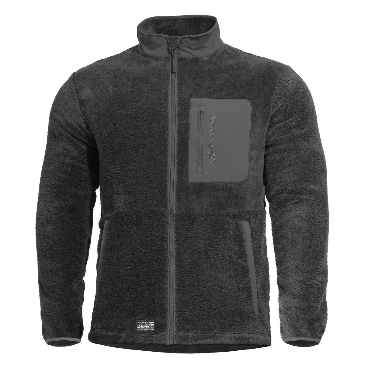 Pentagon Grizzly felpa in pile, nera