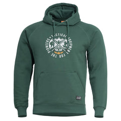 Pentagon Phaeton Hood felpa con cappuccio da uomo "Pioneers", SpringBok Green