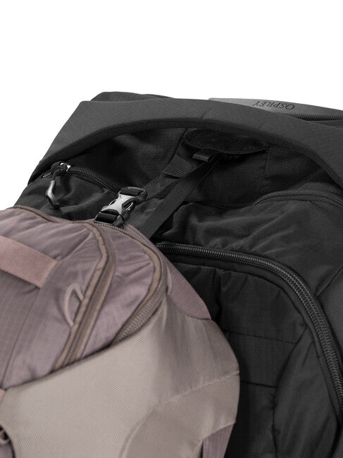 Osprey Shuttle 130 borsa da viaggio su ruote, nera