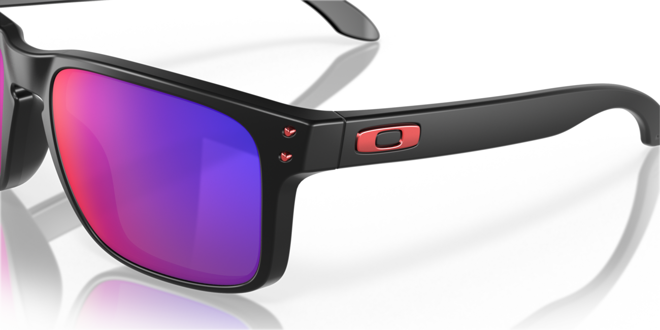 Oakley HOLBROOK Ηλιακά Γυαλιά με Σκελετό Matte Black και Φακούς Positive Red Iridium, 57