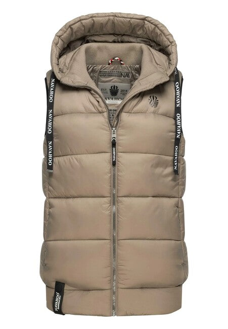 Navahoo Kassidy gilet con cappuccio da donna, tortora