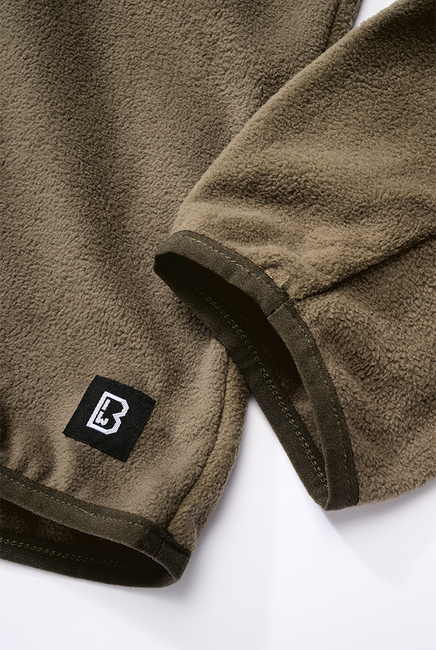 Brandit Ripstop felpa con cappuccio in pile e zip, oliva