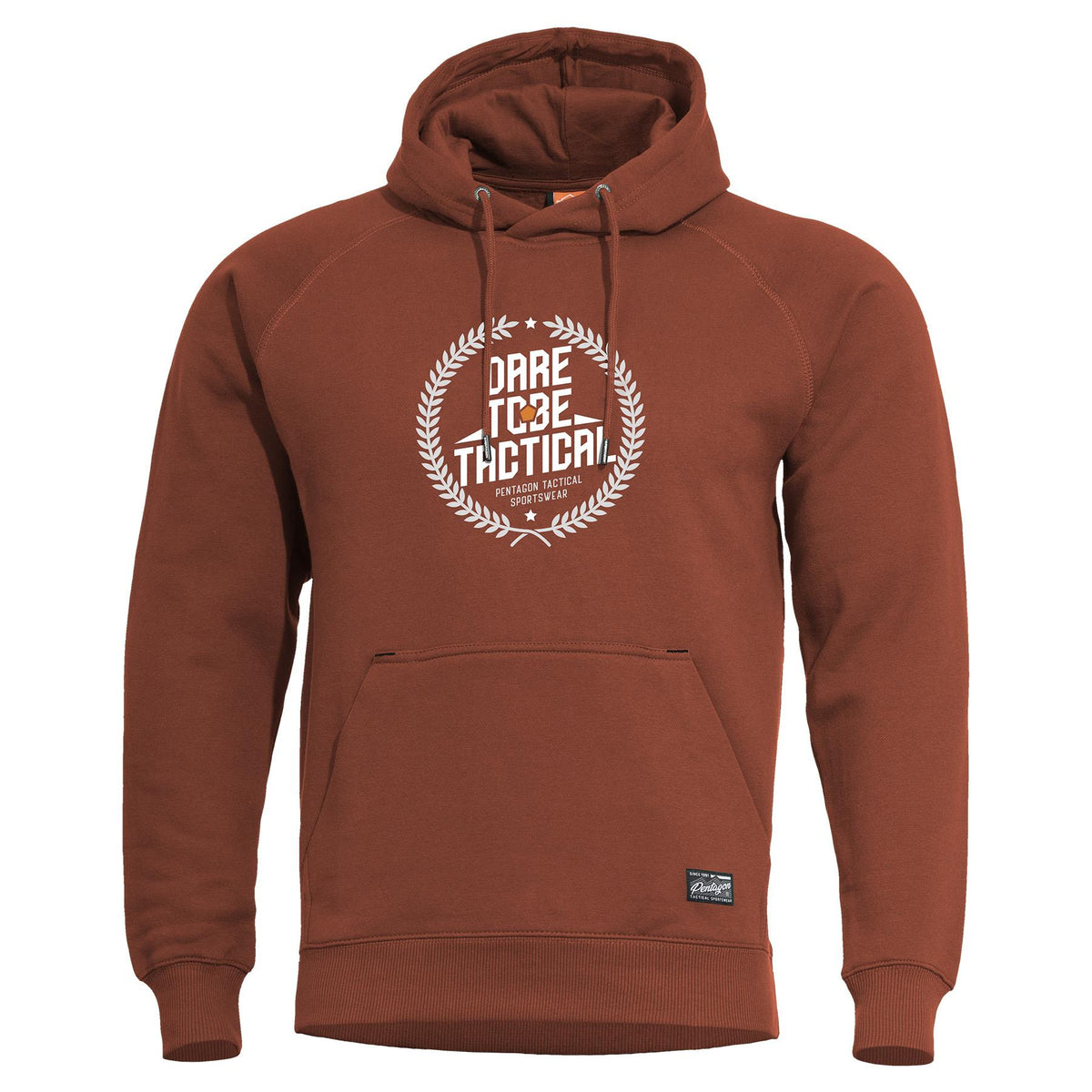 Pentagon Phaeton Hood felpa con cappuccio da uomo, maroon red