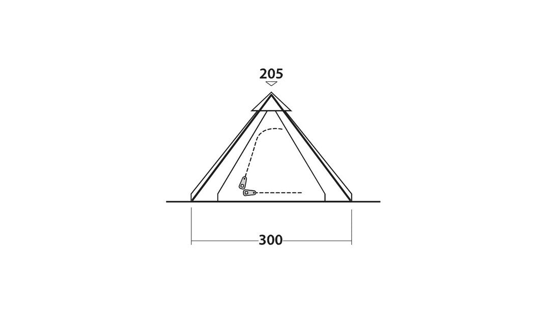 Easy Camp Bolide 400 Tipi Tent 4 Person Green