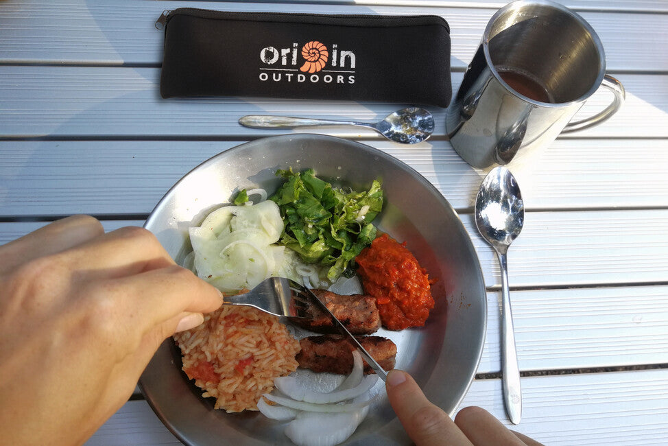 Origin Outdoors Biwak set di posate per la cena