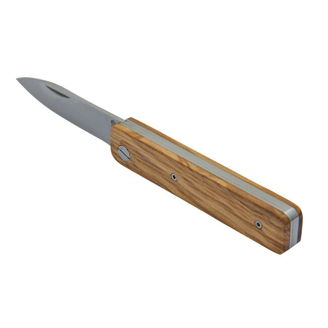 Baladeo ECO331 coltello papagayo lama 7,5 cm acciaio 420 manico in legno d'ulivo