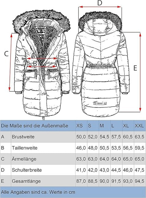 Navahoo Paula parka invernale da donna con cappuccio, grigio tortora