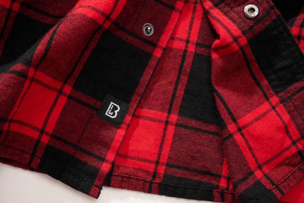 Brandit Check camicia senza maniche, rossa e nera
