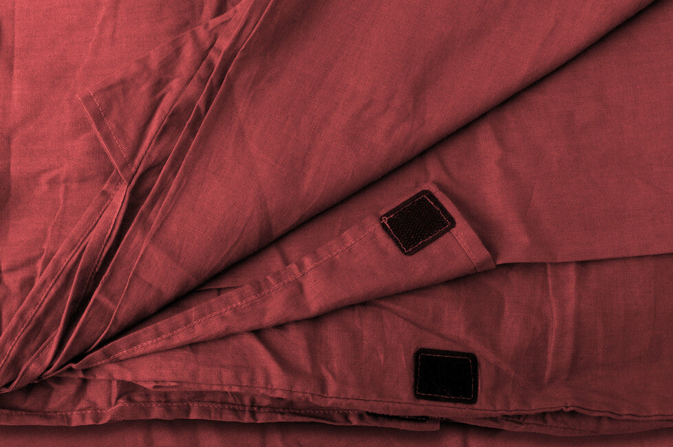 Origin Outdoors fodera rettangolare in cotone per sacco a pelo, bordeaux