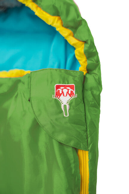 Grüezi-Bag Kids sacco a pelo colorato Grueezi Kids, gecko verde