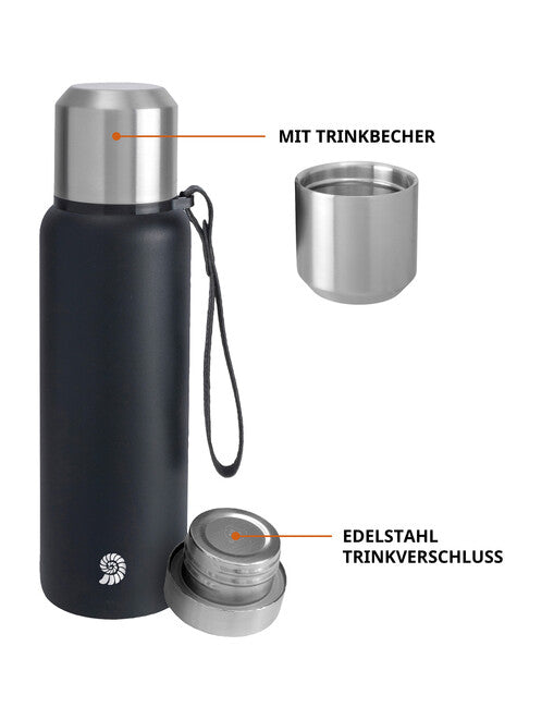 Origin Outdoors PureSteel vacuum thermos 0,75 l, nero