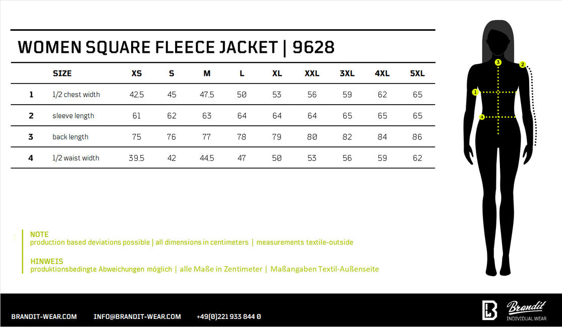 Brandit Cappotto quadrato in pile da donna, nero