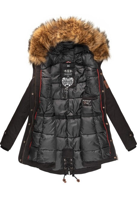 Marikoo La Viva Princess giacca invernale da donna con cappuccio, nera