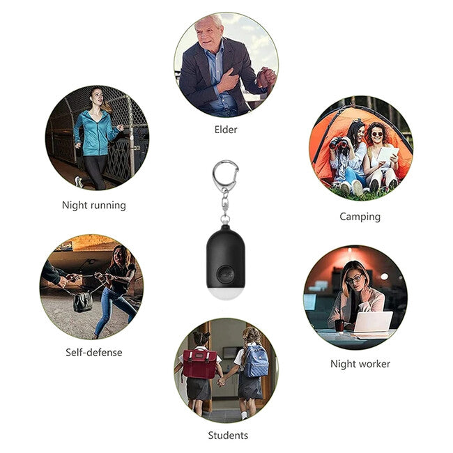 W&G SHIELD sos allarme personale impermeabile con luce led e pulsante di attivazione, rosa