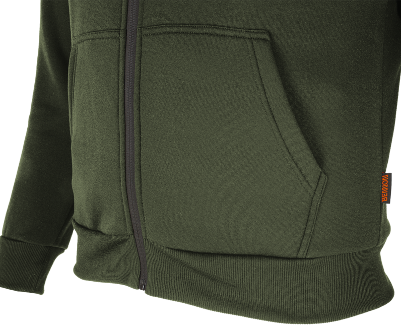 BENNON Adamos felpa con cappuccio con zip, verde