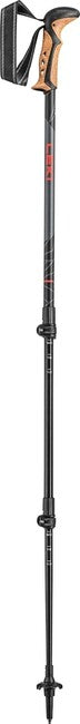 LEKI Khumbu Trekking Poles, Dark Anthracite-White-Bright Red, 110-145 cm
