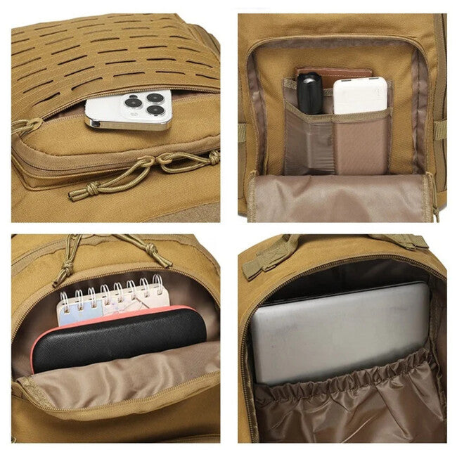DRAGOWA Tactical Borsa da campeggio con maniglia, coyote
