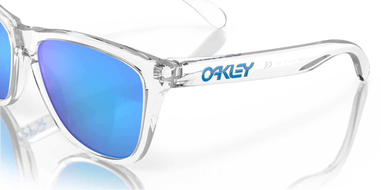 Oakley Frogskins occhiali da sole con telaio Crystal Clear e con le diapositive Prizm Sapphire Iridium 55